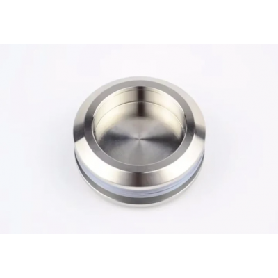 Shower glass door handle - 304 stainless steel round handle, Invisible sliding door handle for 8-12mm Thick Door